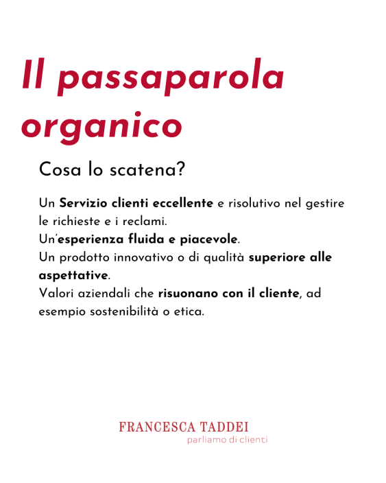 Cosa scatena il passaparola organico e perché è importante per le aziende.